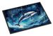 Dolphin In A Starry Sea Doormat Front Door Mat Indoor Outdoor Rugs For Entryway, Non Slip Washable Low Pile, 24H X 36W_maomaolike.com