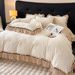 Factory Wholesale Hot-Selling High-Density Matte Ribbon Lace Style Carved Milk Velvet Four-Piece Set_maomaolike.com