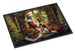 English Setter And Santa Claus Doormat Front Door Mat Indoor Outdoor Rugs For Entryway, Non Slip Washable Low Pile, 24H X 36W_maomaolike.com