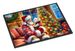 Westie And Santa Claus Doormat Front Door Mat Indoor Outdoor Rugs For Entryway, Non Slip Washable Low Pile, 24H X 36W_maomaolike.com
