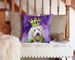 Komondor King Of Mardi Gras Throw Pillow Machine Washable, Indoor Outdoor Decorative Pillow For Couch, Bed Or Patio, 14Hx14W_maomaolike.com