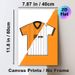 Football Jersey Themed Painting Poster, Sleek Split-style Orange & White Striped Jersey Poster, Unique Split Design, Ideal For Sports-themed Rooms_maomaolike.com