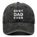 Unisex BESTDADEVER embroidered baseball cap made of pure cotton old washed baseball cap for outdoor leisure_maomaolike.com