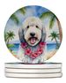 Komondor Luau Large Sandstone Coasters Pack Of 4 Absorbent Round Coasters Decor Gifts For Men Or Women, 4 In, Multicolor_maomaolike.com