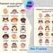 French Emotion Recognition Painting Poster, Cute Cartoon Style Poster, Showcases Various Facial Expressions With French Emotion Labels, Supports_maomaolike.com