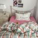 Wholesale INS Korean Retro Plaid Simple Striped Mixed Pure Cotton Four-Piece For Homestay Apartment All-Cotton 4-Piece Set_maomaolike.com