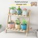 No-Installation Simple INS Wooden Double-Layer Desktop Folding Storage Rack Dormitory Bedroom Desk Organizer_maomaolike.com