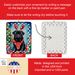 Black Pug Christmas Reindeer Porcelain Ornament Christmas Tree Hanging Decorations For Home Christmas Holiday, Rectangle, Gift, Multicolor_maomaolike.com