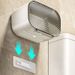 Toilet Waterproof Non Perforated Square Tissue Holder Toilet Roll Paper Box Storage Rack_maomaolike.com