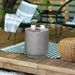 Round Side Table, Lightweight Accent Table With Concrete Finish, Nightstand With 4 Adjustable Feet For Indoor, Outdoor, Light Grey_maomaolike.com