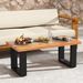 Premium Teak Wood Patio Table With River-Inspired Epoxy Tabletop – Durable, Waterproof & Stylish Outdoor Coffee Table For Garden, Poolside_maomaolike.com