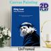 King Lear Themed Painting Poster, Minimalist Blue & Black Line Art Poster, Featuring Classic Shakespearean Quote, Ideal For Study Rooms And_maomaolike.com