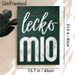 Chalk-style "Lecko Mio" Painting Poster, Vintage Chalkboard-inspired Poster, Hand-drawn White Lettering Design Brings Rustic Charm, Suitable For_maomaolike.com