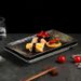 Japanese Style Tableware BBQ Meat Rectangular Sushi Hot Pot Dish Ceramic Dinner Restaurant Special Commercial Plate_maomaolike.com
