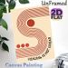 Healing Themed Painting Poster, Minimalist Red Geometric Curved Line & Circle Poster, Inspirational "Healing Is Not Linear" Art, Suitable For Bedroom_maomaolike.com