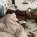 INS Retro Coffee Color Washed Cotton Four-Piece Simple Bed Sheet Duvet Cover Bedding Three-Piece Set_maomaolike.com