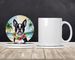 Boston Terrier Luau Large Sandstone Coasters Pack Of 4 Absorbent Round Coasters Decor Gifts For Men Or Women, 4 In, Multicolor_maomaolike.com