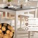 60 Inch Rectangular Dining Table With Solid Rubber Wood Legs Seat Up To 6 Anti-scratch Foot Pads For Kitchen, Dining Table And Restaurants_maomaolike.com