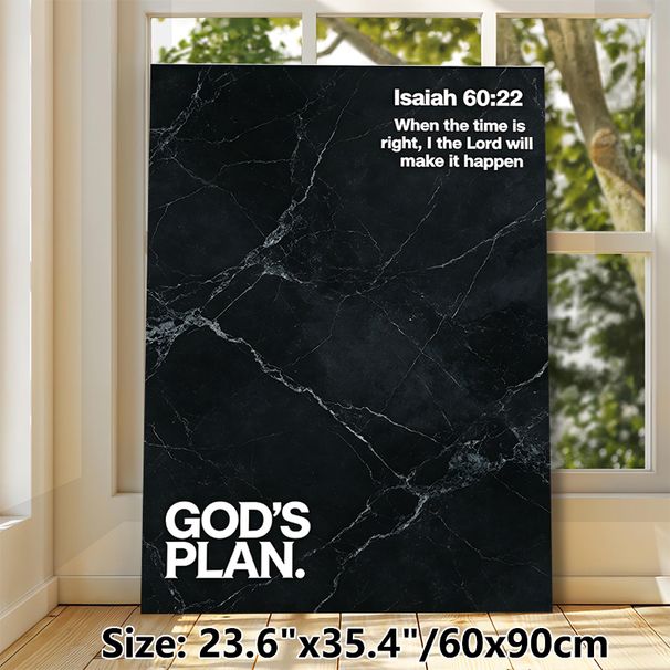 Bible Verse Isaiah 60:22 Painting Poster, Minimalist Dark Marble Texture Poster, Inspirational Religious Message Decor For Home, Office, Prayer Space_maomaolike.com