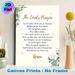 The Lord's Prayer Painting Poster, Elegant Watercolor Eucalyptus & Gold Accented Text Poster, Inspirational Religious Verse Decor For Home, Prayer_maomaolike.com