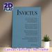 Invictus Poem Painting Poster, Minimalist Typographic Text Art Poster, Inspirational Literary Verse Decor Ideal For Home Office, Living Room_maomaolike.com
