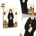Orthodox Saint Paisios Painting Poster, Traditional Orthodox Icon Style Poster, Sacred Religious Artwork Featuring Accompanying Saints, Holy Buildings_maomaolike.com