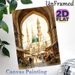 Islamic Bazaar & Mosque Painting Poster, Warm-toned Watercolor Poster, Features Bustling Market Scene With Ornate Mosque And Minarets, Adds Cultural_maomaolike.com