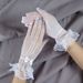 Unisex Thin mesh gloves women hollow fashion sexy black stretch lace gloves lace performance_maomaolike.com