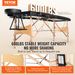 VEVOR Portable Massage Table 24" W, 2 Folding Lightweight Massage Table, 8-Level Height Adjustable Salon Tattoo Bed, Spa Table With Headrest, Armrests, Hand Pallet & Carrying Bag, 600LBS_maomaolike.com