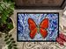 Red Glider Butterfly Doormat Front Door Mat Indoor Outdoor Rugs For Entryway, Non Slip Washable Low Pile, 24H X 36W_maomaolike.com
