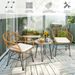3 Pieces Rattan Furniture Set With Cushioned Chair Table_maomaolike.com