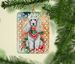 Poodle Christmas Porcelain Ornament Christmas Tree Hanging Decorations For Home Christmas Holiday, Rectangle, Gift, Multicolor_maomaolike.com