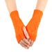 Unisex Knitted half-finger gloves women's short fingerless cuff pair warm double diamond check gloves_maomaolike.com