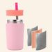 12oz Portable Thermos Coffee Stainless Steel Vacuum Flask Cold&Hot Sport Car With Straw Travel Mug Insulated Cup_maomaolike.com