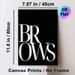 Brows Typography Painting Poster, Sleek Minimalist White Bold Lettering Poster, Stylish Eye-catching Decor Suitable For Beauty Studio, Bedroom, Vanity_maomaolike.com