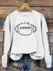 Women's Clothing new autumn game day print fashion sweater spot trend long sleeve_maomaolike.com