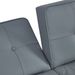 Mid-Century Modern PU Leather Matte Gray Sofa – 68'' Wide 3-Seater Tufted Couch With Wooden Legs For Small Spaces, Living Room & Office_maomaolike.com