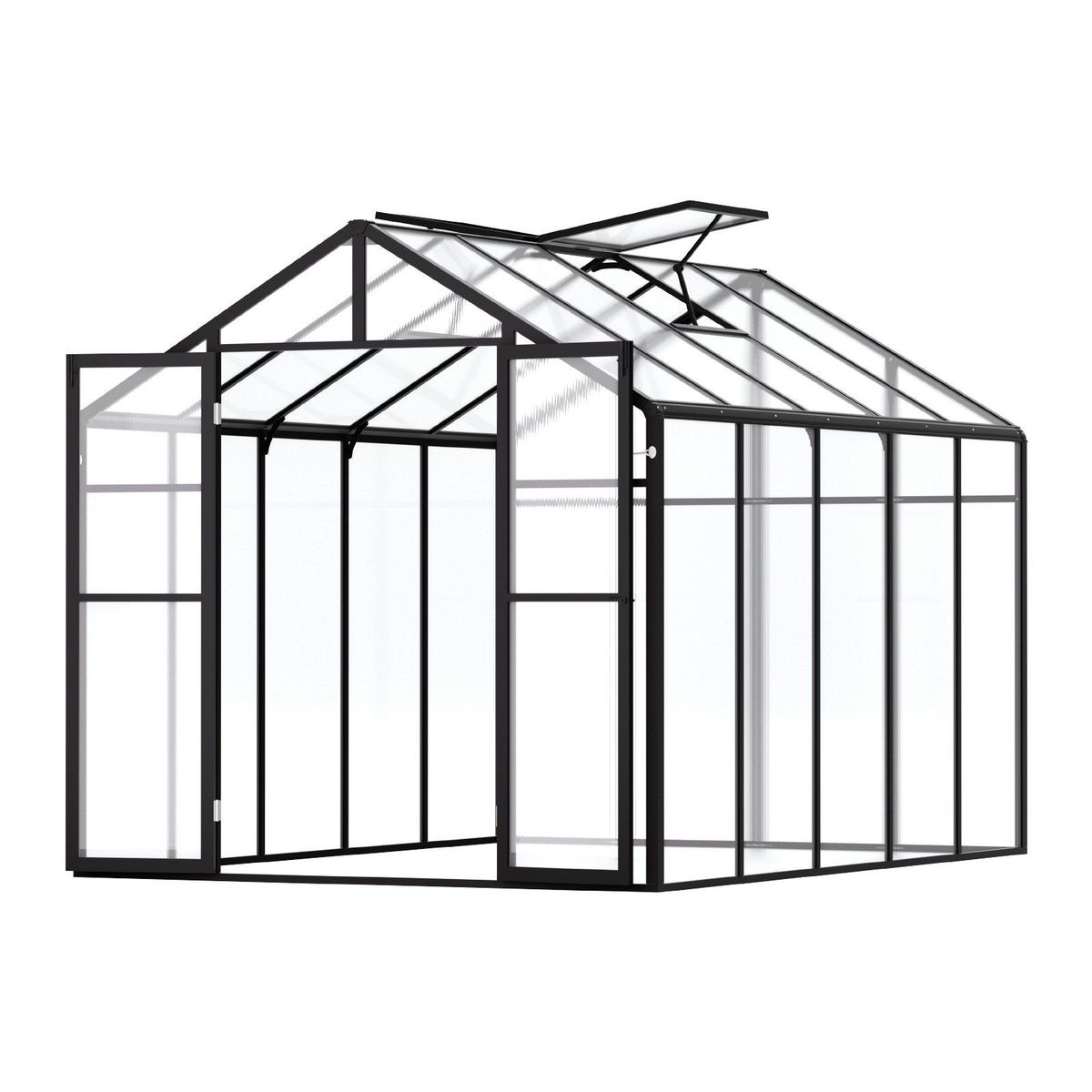 VEVOR Polycarbonate Greenhouse 8 X 10 Ft Outdoor Walk-in Greenhouse For Garden_maomaolike.com
