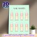 Nail Shapes Painting Poster, Soft Pastel-hued Illustrative Poster, Clear Showcase Of Diverse Nail Styles, Ideal For Nail Salons And Beauty Spaces_maomaolike.com