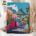 Cape Town Hillside Town Painting Poster, Vibrant Colorful Stylized Townscape Poster, Eye-catching Scenic Artwork Ideal For Living Room, Bedroom And_maomaolike.com