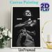 Stage Performer Painting Poster, Monochrome Dramatic Live Performance Scene Poster, Captivating Expressive Portrait Suitable For Bedroom, Music Studio_maomaolike.com