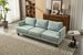 Fabric 3 Seater Couch With 2 USB, Comfortable Sectional Couches And Sofas For Living Room Bedroom Office Small Space, Easy Assembly & Comfy Cushion,Light Green_maomaolike.com