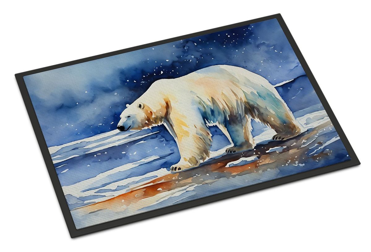 Polar Bear Doormat Front Door Mat Indoor Outdoor Rugs For Entryway, Non Slip Washable Low Pile, 24H X 36W_maomaolike.com