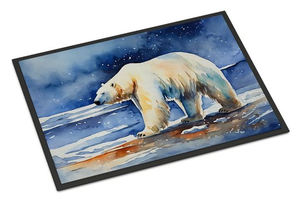 Polar Bear Doormat Front Door Mat Indoor Outdoor Rugs For Entryway, Non Slip Washable Low Pile, 24H X 36W_maomaolike.com