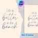 Beach Quote Painting Poster, Soft-toned Elegant Script Typography Poster, Warm Beach-inspired Quote Decor Idea For Bedroom, Living Room_maomaolike.com