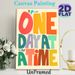 One Day At A Time Inspirational Painting Poster, Vibrant Playful Cut-out Style Text Poster, Uplifting Motivational Decor Idea For Home Office, Living_maomaolike.com