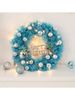 Maritown 24 Inch Blue Christmas Wreaths For Front Door Artificial Christmas Wreath Decorated With Christmas Ball Ornaments Xmas Ornament Wreath For Home Party Indoor Outdoor Window Decor_maomaolike.com