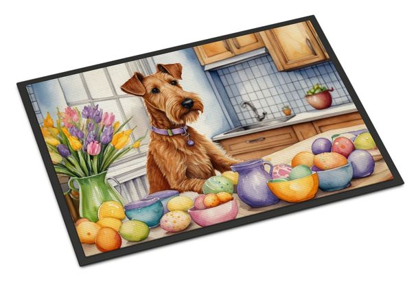 Decorating Easter Irish Terrier Doormat Front Door Mat Indoor Outdoor Rugs For Entryway, Non Slip Washable Low Pile, 24H X 36W_maomaolike.com