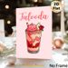 Falooda Themed Painting Poster, Soft Pink Cartoon Style Layered Falooda Drink Poster, Vibrant Cute Design Ideal For Dining Room And Kitchen Decor_maomaolike.com