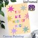 You Are Made Of Magic Inspirational Painting Poster, Pastel-colored Polka Dot Star Pattern Poster, Uplifting Quote Decor To Boost Mood Ideal For_maomaolike.com